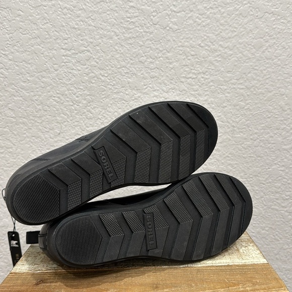 NEW Sorel Evie ll Black Leather Waterproof Ankle Boots Size 9.5 - Picture 9 of 11